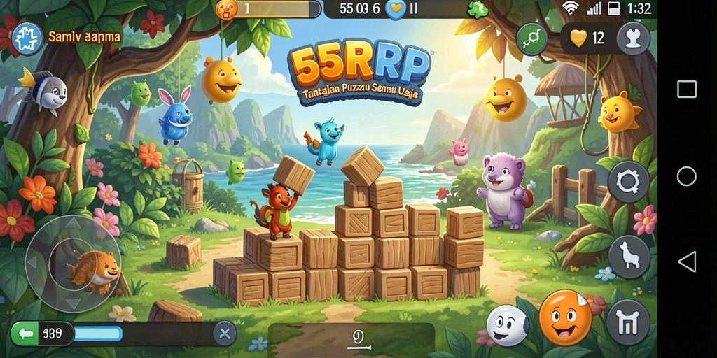 Gameplay menarik 55RP dengan teka-teki menantang.