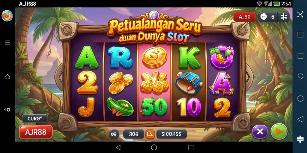 Tampilan gameplay Slot AJR88 yang menegangkan dan ceria.