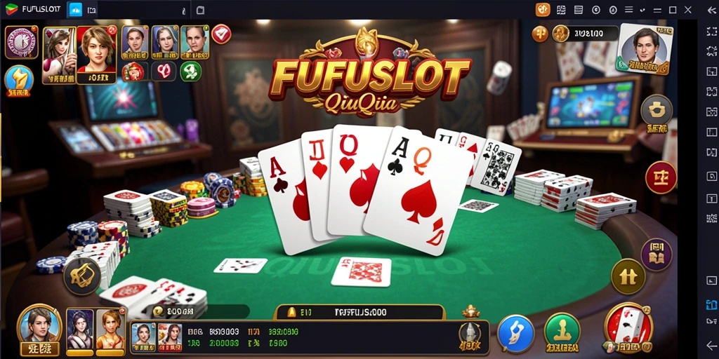 Tampilan gameplay seru FUFUSLOT dalam aplikasi QiuQiu.