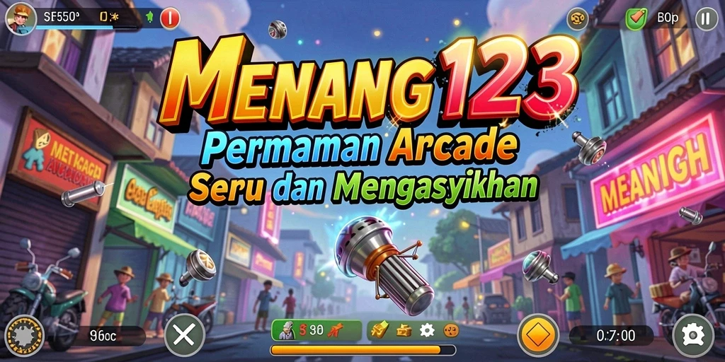 Tangkapan layar MENANG123 menunjukkan aksi gameplay Arcade yang seru.