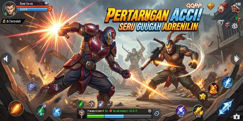 Tampilan aksi mendebarkan dari gameplay QQRP.